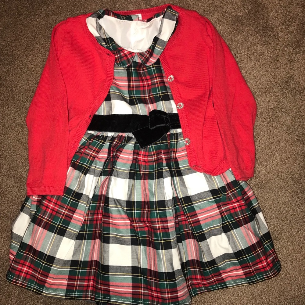 Carters Holiday Dress & Sweater 18mo
